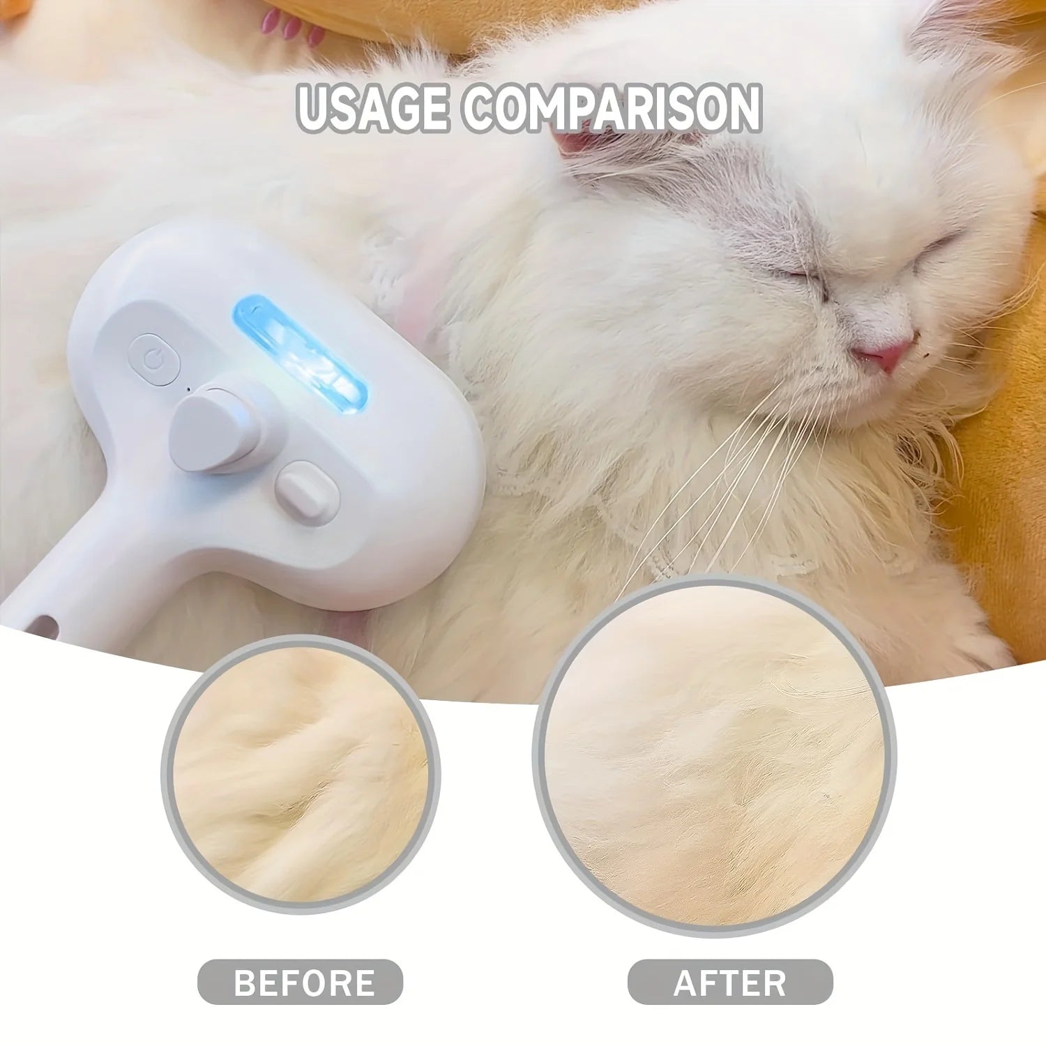 Self Cleaning Pet Grooming Spray Brush